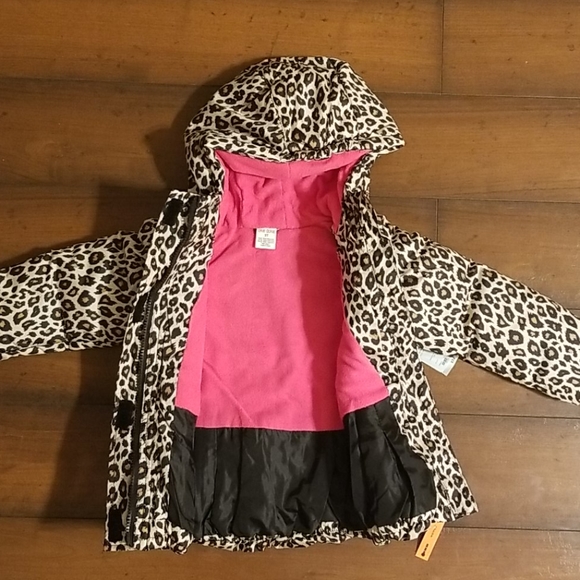 3T Leopard Hooded Puffer Jacket - Picture 3 of 10